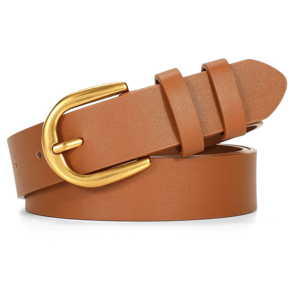 2275 Women Leather Belt For Jeans Pants Dresses Black Ladies Waist